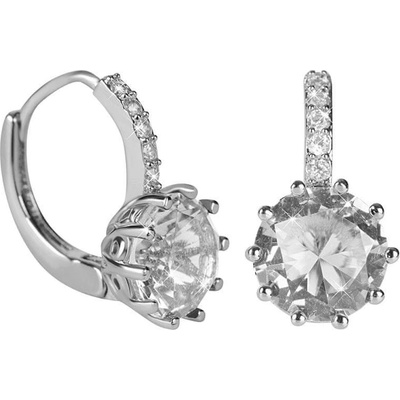 Troli trblietavé náušnice s čírym kryštálom KEC-061 crystal