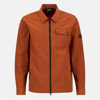 Barbour International Риза с дълъг ръкав Barbour International Men's Inline Cotton Long Sleeve Overshirt - Drk Ginger OR94