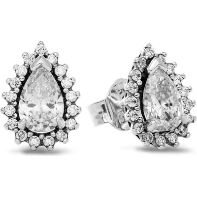Pandora Třpytivé stříbrné náušnice Kapky Timeless 292834C01