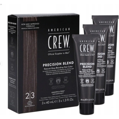 American Crew farba na vlasy precision blend Dark tmavohnedá 2-3 3 x 40 ml
