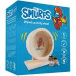 Duvo Plus Smurfs - Дървено колело за хамстери и други гризачи, 20 см