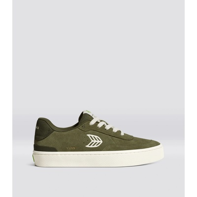 Cariuma LUAN PRO Olive Green Suede Ivory Logo Burnt Olive Sneaker