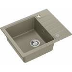 Quadron Вградена мивка Quadron Pop Peter 116 от композит, тъмнобежова, 62x50 см (HCQP6250ST) Мивка за вграждане