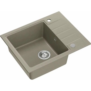 Quadron Вградена мивка Quadron Pop Peter 116 от композит, тъмнобежова, 62x50 см (HCQP6250ST) Мивка за вграждане