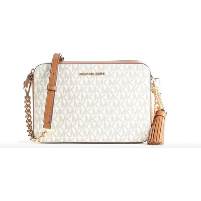 Michael Kors crossbody kabelka jet set ginny logo vanilla