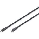 ASSMANN USB силиконов кабел USB-C - USB-C, 1 м, черен (AK-300350-010-S)