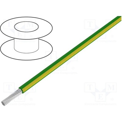 Alpha Wire 3053 GY005 HookUp Wire lanko Cu 20AWG PVC zeleno-žlutá 300V 30,5m