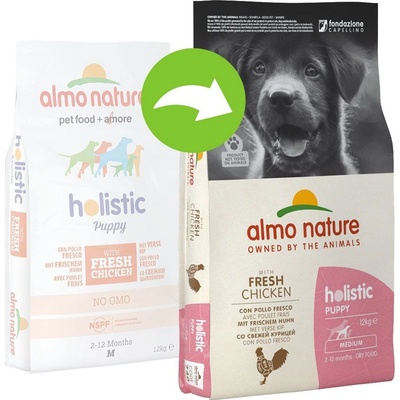Almo Nature Holistic Medium Puppy kuře & rýže 2 x 12 kg