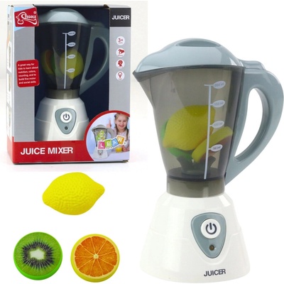 LEAN Toys 25101 Interaktívny detský kuchynský mixér – svetlá, zvuky, ovocie