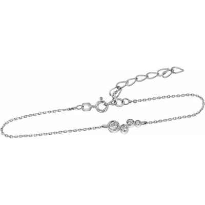 Eppi Moderný strieborný náramok s diamantmi Greta BR49401