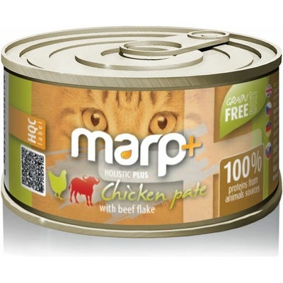 Marp Holistic Plus Cat kuraciecí paté s hovädziemi kousky 70 g