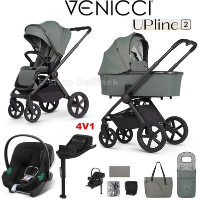 Venicci Tinum UPline 2 + Cybex Aton B2 se základnou 2025 Aloe