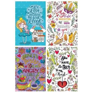 Бележник Bourgeois Mix A6 64 л гъвкави к. бели (A6 64)