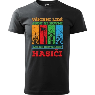 Dobrý Triko pánské tričko Hasiči Ebony grey