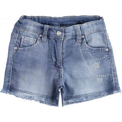 Džínové dívčí kraťasy s roztřepením modré Sarabanda