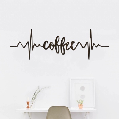 dřevo života Dřevěná dekorace COFFEE PULSE Rozměry (cm): 60x18, Zvolte barvu dekoru: Wenge