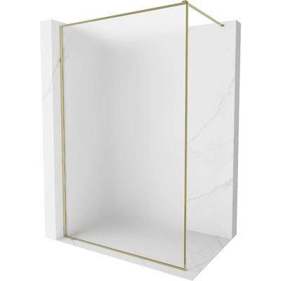 Mexen Kioto-F стена за душ Walk-in с рамка 130 x 202 cm, матирано 8 mm, златно - 800-130-104-50-30 (800-130-104-50-30)