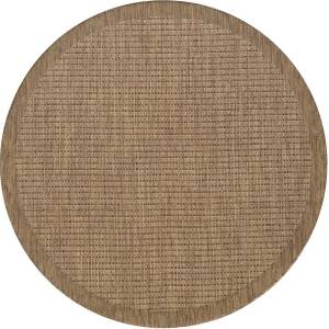 Ayyildiz Кръгъл килим за открито и закрито в естествен цвят ø 200 cm Giza 1410 - Ayyildiz Carpets (GIZA2002001410BROWN)