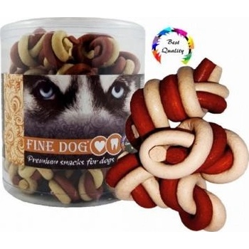 Magnum Uzel splétaný hnědo/bílý 7 cm, display 25 ks