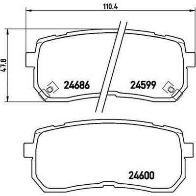 Sada brzdových platničiek kotúčovej brzdy BREMBO P 30 035