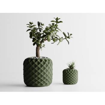 Кашпа Diamond тъмнозелен мат