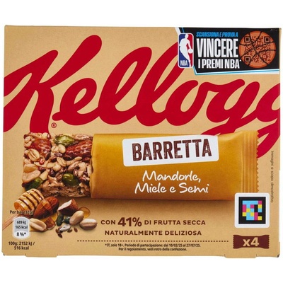 Kellogg's cereálna tyčinka s mandľami medom a semiačkami 4 x 32 g