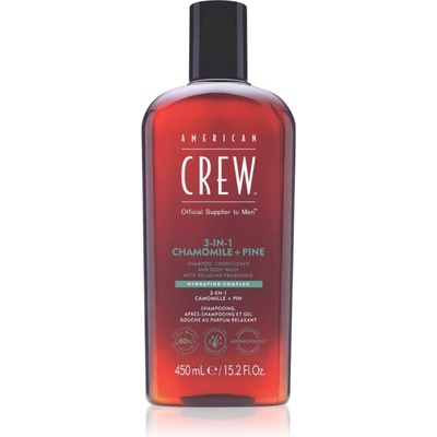 American Crew 3 in 1 Chamimile + Pine 3 в 1 шампоан, балсам и душ гел за мъже 450ml