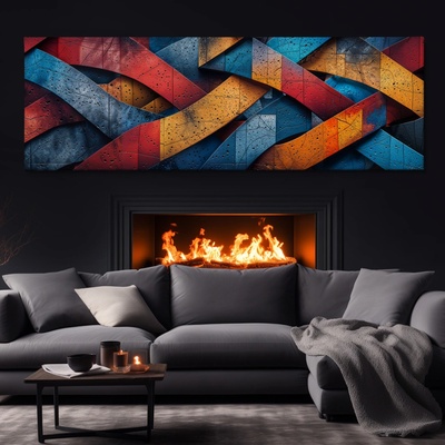 Obraz na plátně - Propletení ve vrstvách FeelHappy.cz Velikost obrazu (šířka x výška): 90 x 30 cm