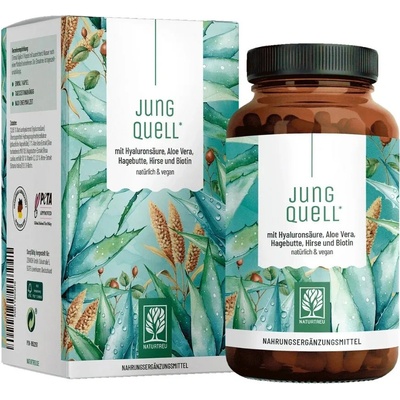Naturtreu Pramen mládí Komplex kyseliny hyaluronové, aloe vera, šipek a biotinu 90 kapslí
