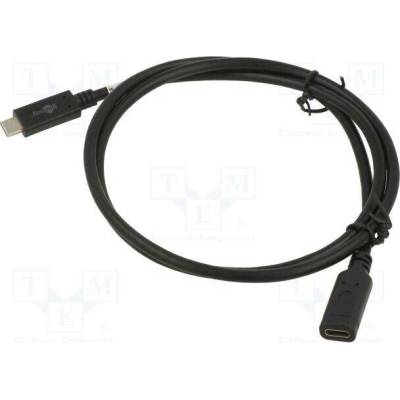 Goobay 61038 USB 3.2, USB C zásuvka,USB C vidlice, 1m,č erný