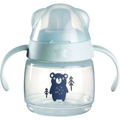 Tommee Tippee Неразливаща чаша с мек накрайник Tommee Tippee - Soft Spout, 150 ml, 4 м+ Bacshield, Мече