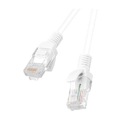 Кабел - Lanberg patch cord CAT. 5E 1m, white (PCU5-10CC-0100-W)