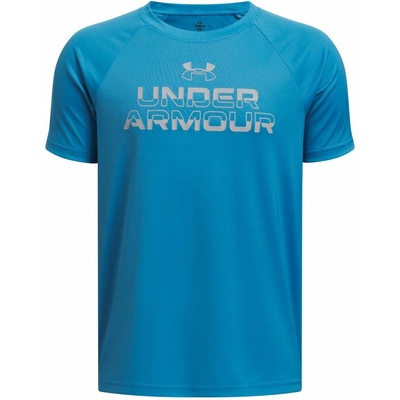 Under Armour UA Tech Split Wordmark SS tm. modrá