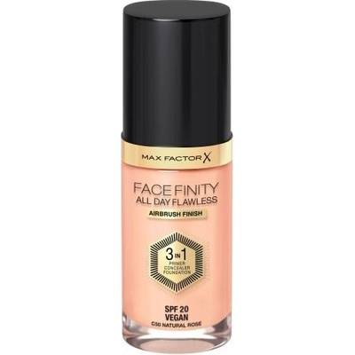 Max Factor Facefinity All Day Flawless SPF20 tekutý make-up s uv ochranou C50 Natural Rose 30 ml