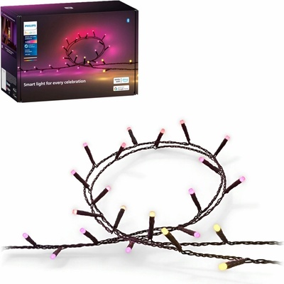 Ambiance 8720169246621 PHILIPS HUE White and Color Festavia string lights vianočná svetelná reťaz 250 LED 20m 2000-6500K+RGB IP44/IP54 čierna