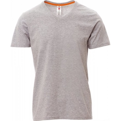 Pánské tričko V-NECK MELANGE melanžová šedá