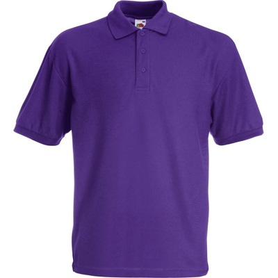 Fruit of the Loom 65/35 pique polo / Мъжка поло тениска с къс ръкав - лилава xxxl (16340235013)
