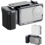 Neewer Cage and Side Handle Set Compatible with DJI Osmo Action 5 Pro / 4/3, Metal Guard with Magnetic Adapter Mount, Cold Shoe Shutter Extender Bar, Dark Gray, AC014+AC034 (AC014+AC034 (Dark Gray))