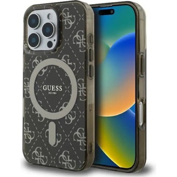 GUESS Калъф Guess IML 4G Background MagSafe iPhone 16 Pro - кафяв (3666339301729)