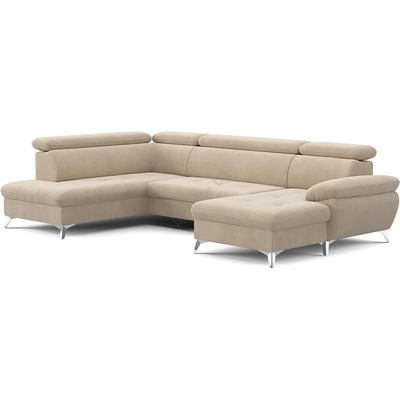 COTTA Разтегателен ъглов диван catania u с ракла, ляв, бежов (ct0004)