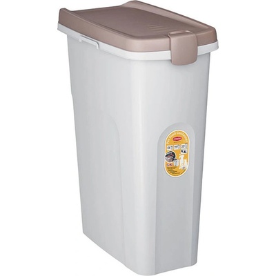 Stefanplast kontejner na krmivo fusto transparentní/popelavě hnědá, 40 l