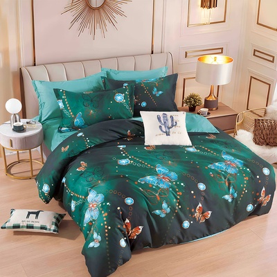 EmonaMall Двулицево спално бельо с ластик EmonaMall, 6 части - Модел S17322 (S17322-99999e)