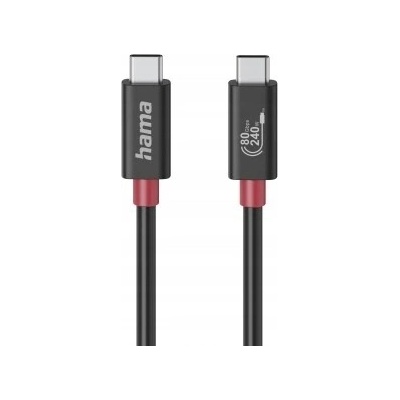 Hama USB-C kábel s E-Marker USB4 Gen4, prenos 80 Gbit/s, 5 A, 240 W, 1 m