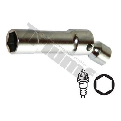 TRIUMF Hlavica 3/8" x 16mm, 6hr. sviečková výkyvná, dĺžka 100mm