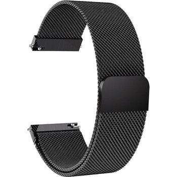 Image 1 of Mobilly Универсална метална каишка с магнитно закопчаване, миланска примка, 22 мм, черна (DST-01-00 22mm black)