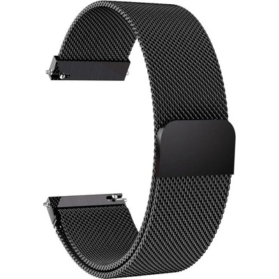 Mobilly Универсална метална каишка с магнитно закопчаване, миланска примка, 22 мм, черна (DST-01-00 22mm black)