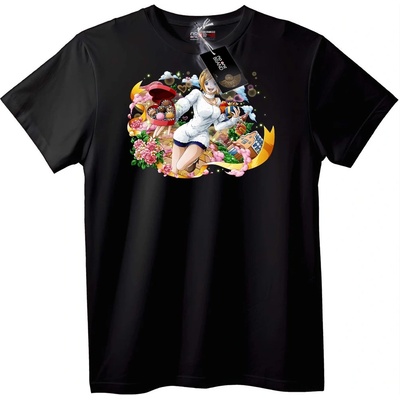 NOONEBRAND Тениска с аниме сърце - 2XL, Black