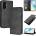 Gigapack Samsung A57 5G GIGAPACK Ток за поставяне, кожен ефект FLIP, премиум, ЧЕРЕН (GP-183665)