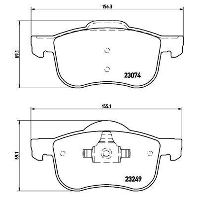 Sada brzdových platničiek kotúčovej brzdy BREMBO P 86 020