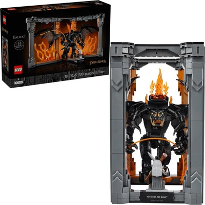 LEGO® Icons 10367 Knižná zarážka Pán prsteňov – Balrog™